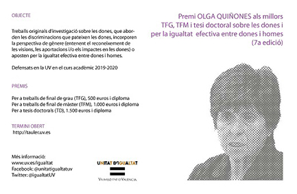 VII Premi A. Olga Quiñones Fernández. UV